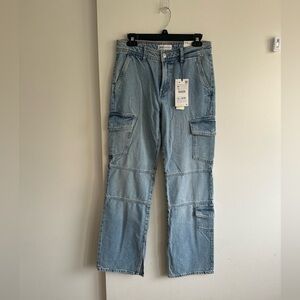 Zara Light Blue Straight Leg Jeans